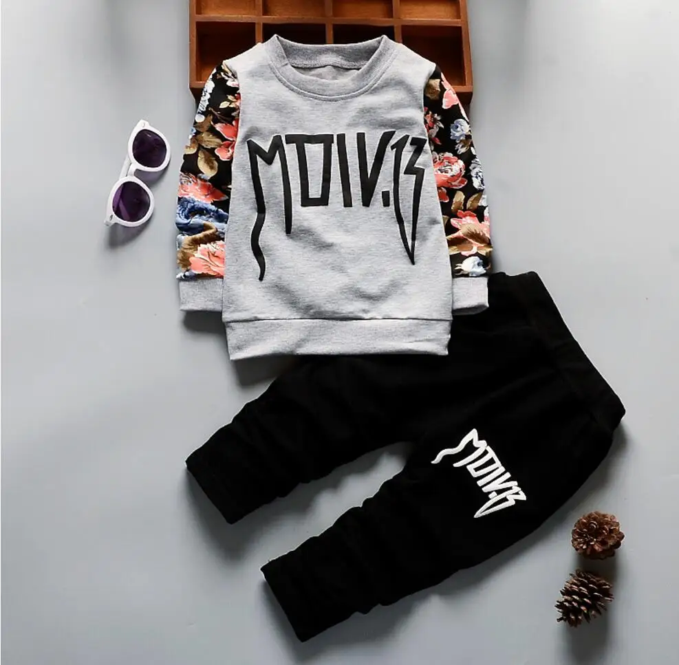 Детский спортивный костюм из футболки и брюк с длинным рукавом | Детская одежда