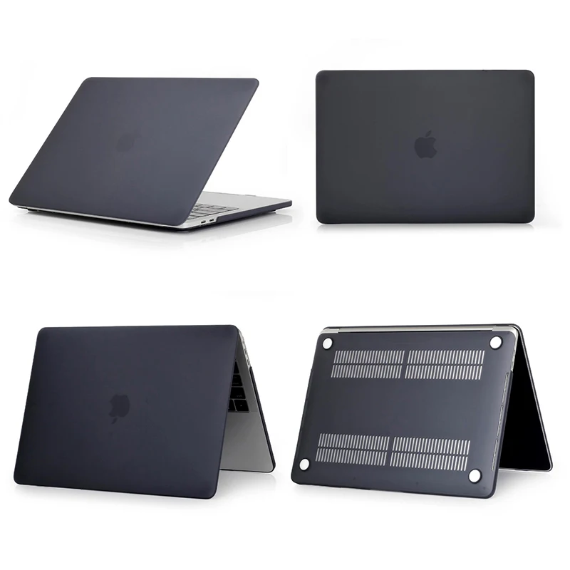 Black-Matte Чехол для ноутбука с мраморным узором для Apple MacBook Pro retina Air 11 12 13 15 дюймов, для mac new Air/Pro 13,3 15,4 A1932 A1707 - Цвет: Black-Matte