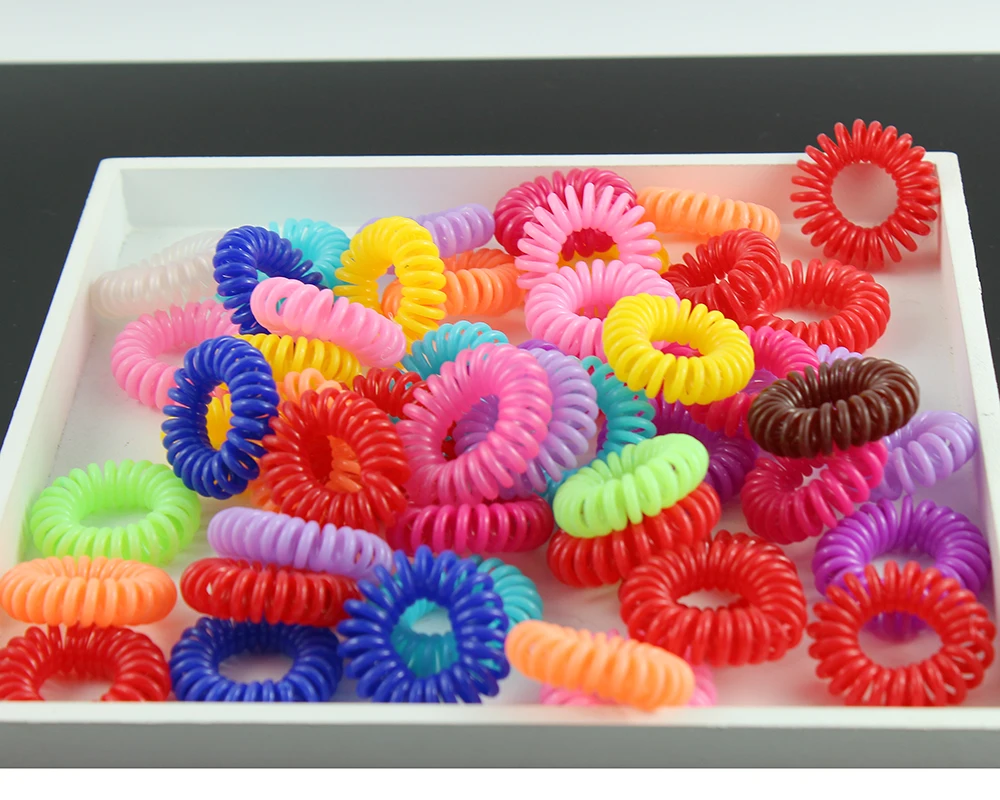 

Candy -colored Telephone Cord Elastic Ponytail Holders/ Hair Accessories / hair rope / Elastic spiral hair accessories