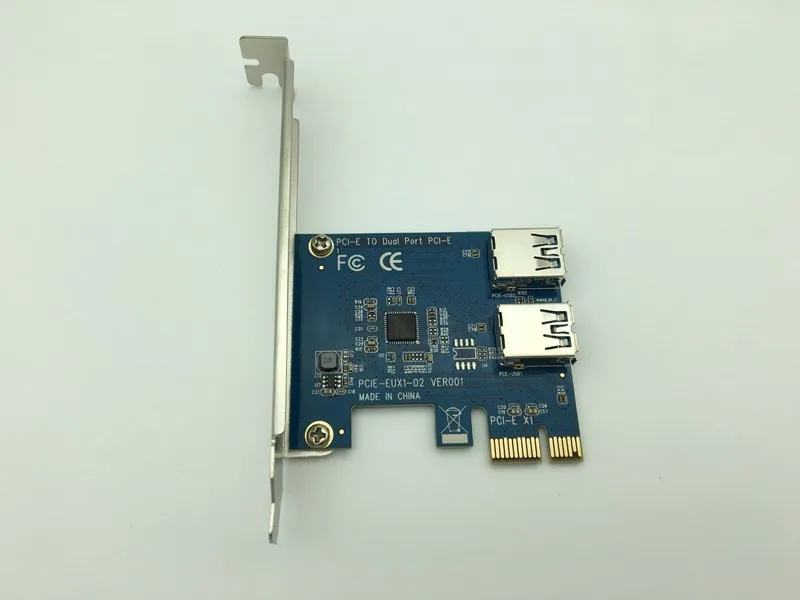 PCI E Express 1x до 16x слоты переходная карта 1 2 двухпортовый USB 3 0 удлинитель