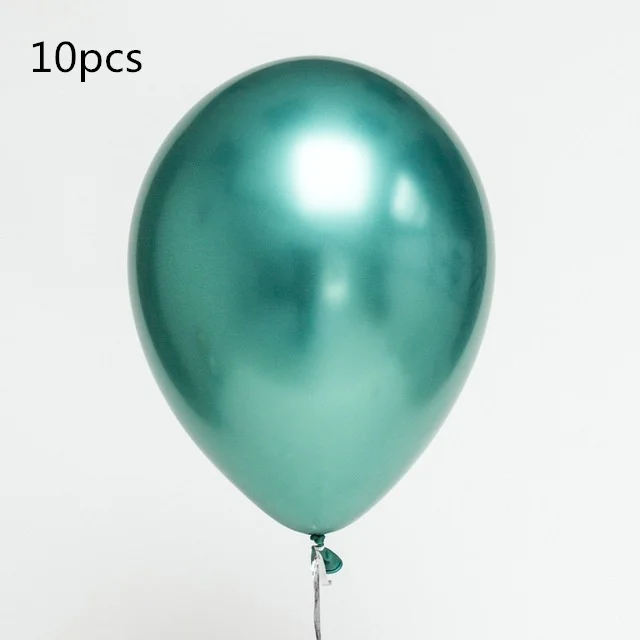 Metal green 5 дюймовые латексные шары в виде макарон, единорога, для вечеринки, макарон, гелиевые шары, украшения для дня рождения, детские надувные шары - Цвет: Metal green