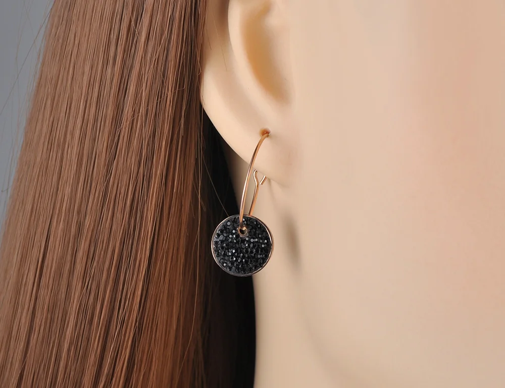 ZooMango ярко-белые и черные круглые глиняные кристаллы розовое золото украшения для