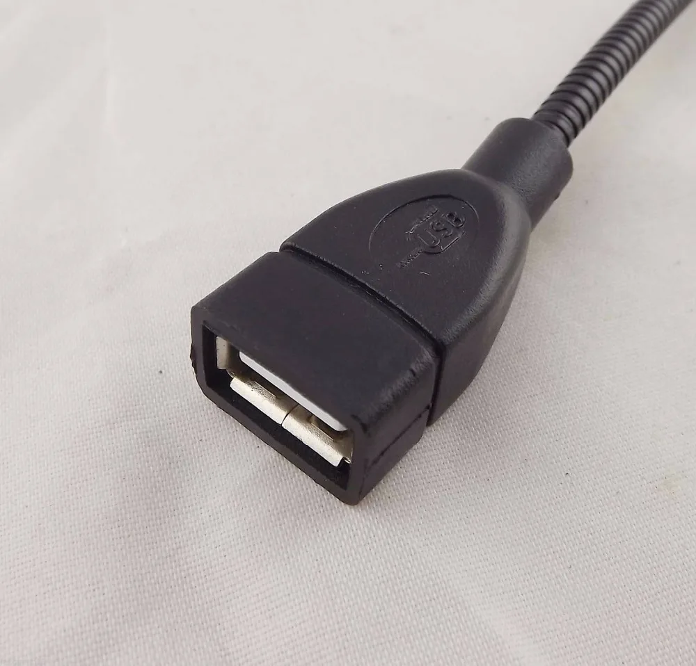 1 шт. USB 2,0 A мужчин и женщин подставка держатель данных мощность гусиная 30 см гибкий кабель