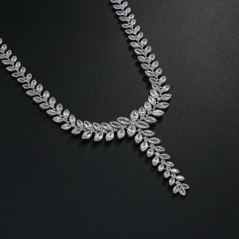 Cool cute High quality Cubic zirconia Bridal Jewelry Sets European Style Vintage necklace&ampearring&ampbracelet sets Bride jewelry |