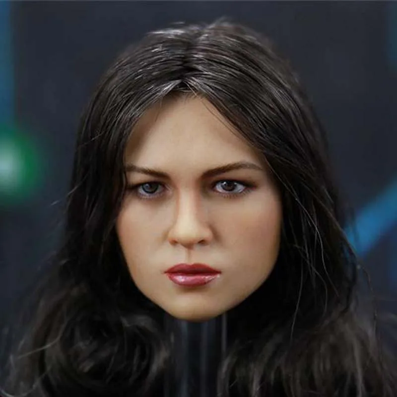 Mnotht игрушки Масштаб 1:6 Euramerican furious женщина голова Лепка JT001 Женщина солдат резьба