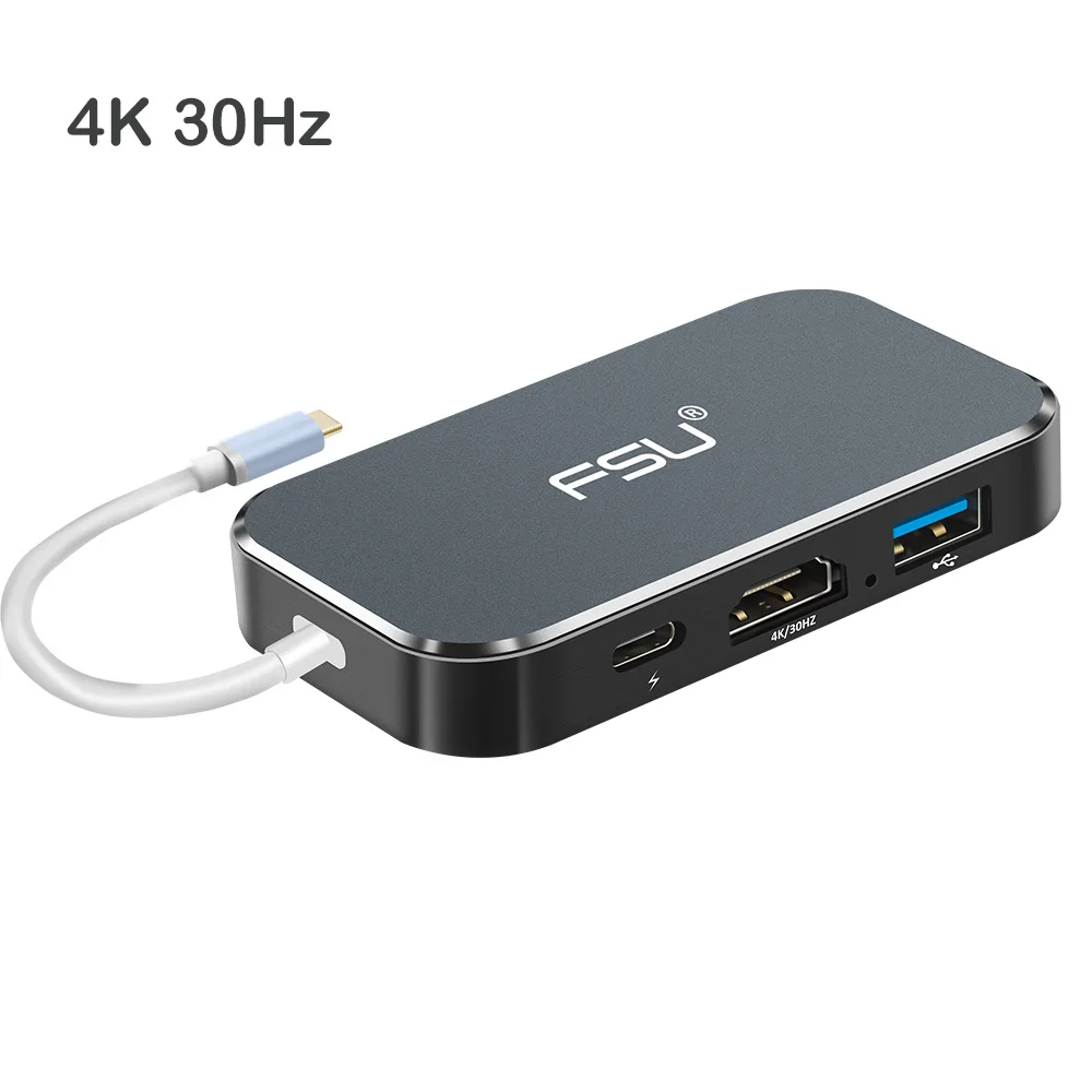 Thunderbolt 3 type-c концентратор адаптер 4 к 1080 P USB c к HDMI TYPE-C к USB разъему с быстрой зарядкой для Macbook matebook ноутбуки