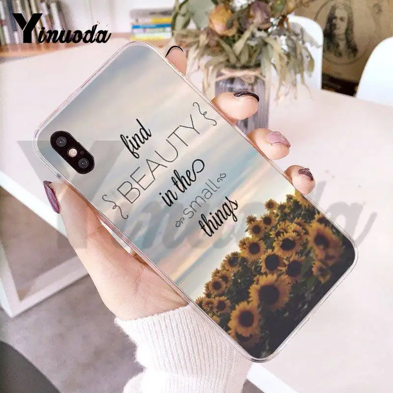 Чехол Yinuoda для iPhone 7 6 X Вдохновляющие мотивирующие цитаты любви чехол 8 6S Plus 5 5S XS XR 4
