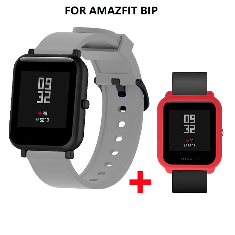 Ремешок силиконовый для Huami Amazfit Bip Bit lite мягкий чехол смарт часов 2 в