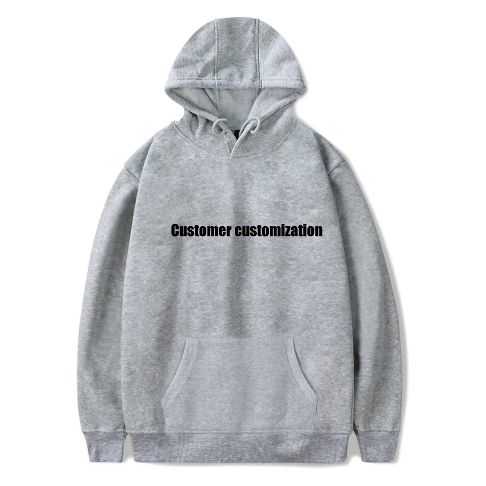 LOGO customization printed Hoodies Sweatshirts Women men cotton Kpop Pullovers streetwear Customer 1624-WY02 | Женская одежда