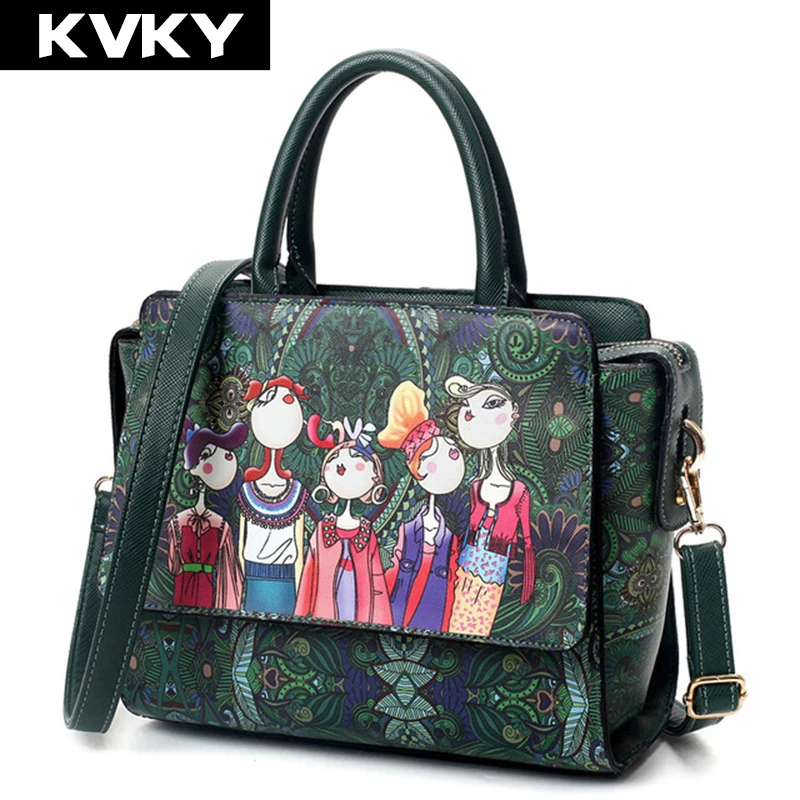 KVKY брендовые Модные Зеленые дизайнерские женские сумки через плечо женская