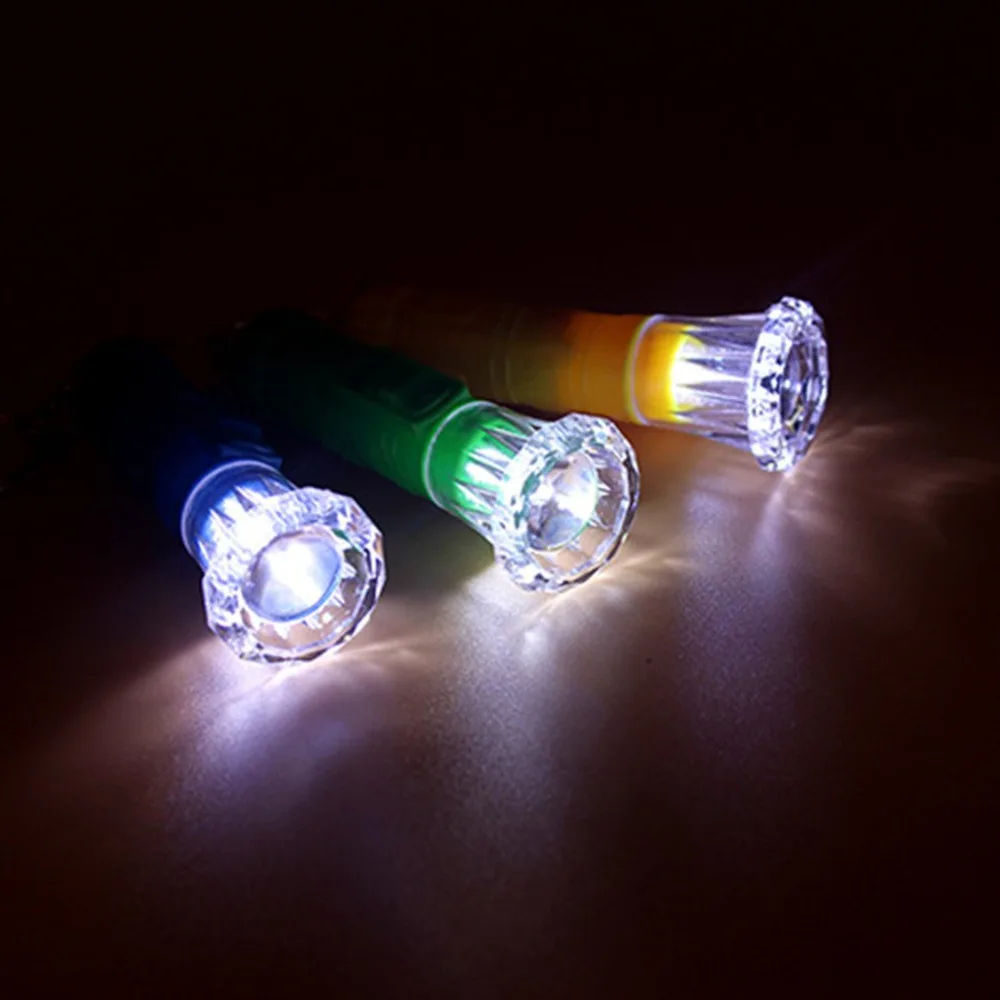 1 шт. мини пластиковый ручной фонарик портативный брелок супер яркий