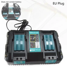 Double Battery Charger For Makita 14.4V 18V BL1830 Bl1430 DC18RC DC18RA EU Plug