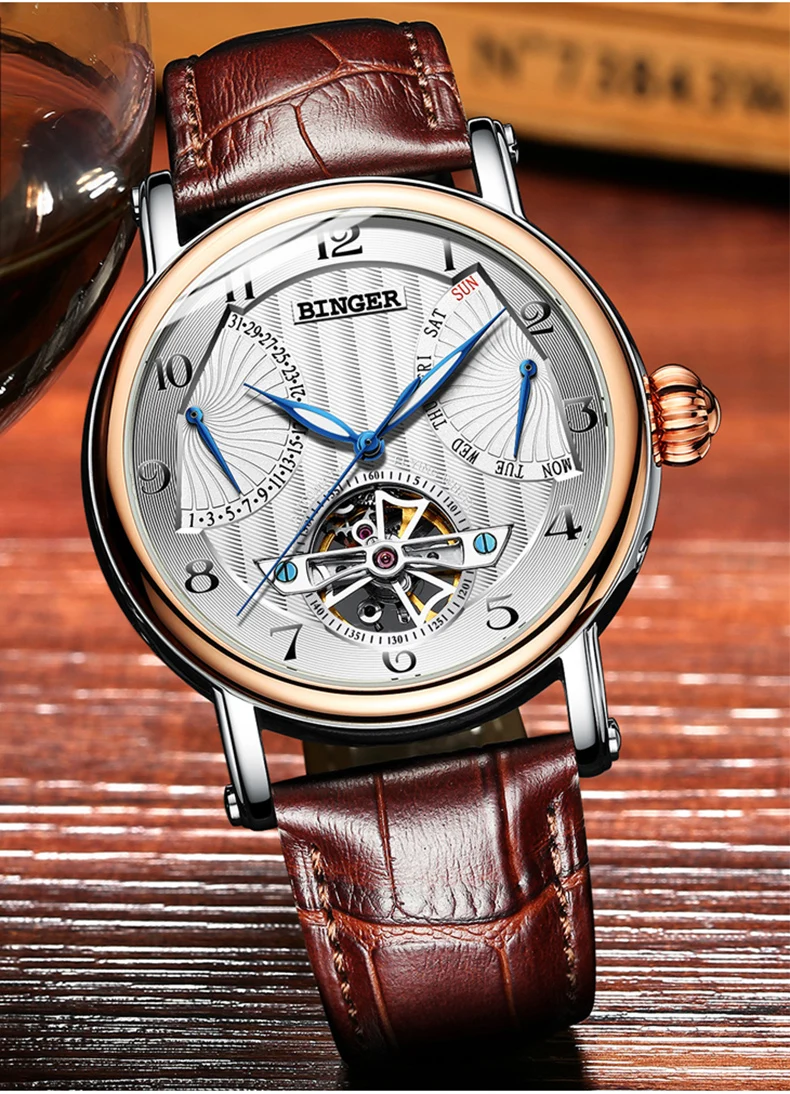 Швейцарский Топ люксовый бренд Tourbillon Мужские деловые водонепроницаемые автоматические механические Спортивные часы Мужские часы Новые