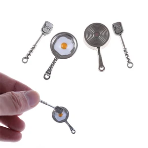 Новый кукольный домик, миниатюрная сковорода, яичница, кухонный набор, игрушки для еды, аксессуары, куклы, притворяться, играть, игрушки, рождественские подарки