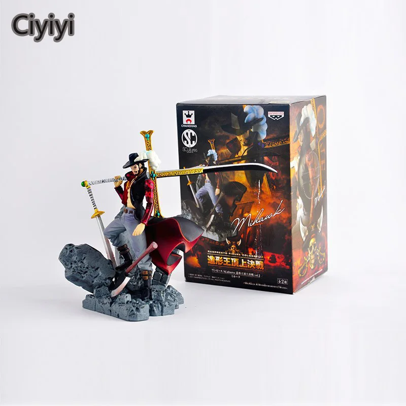 15 см аниме One Piece Battle On The Top Mihawk ПВХ экшн-фигурка игрушка Мультипликация Cool Pose