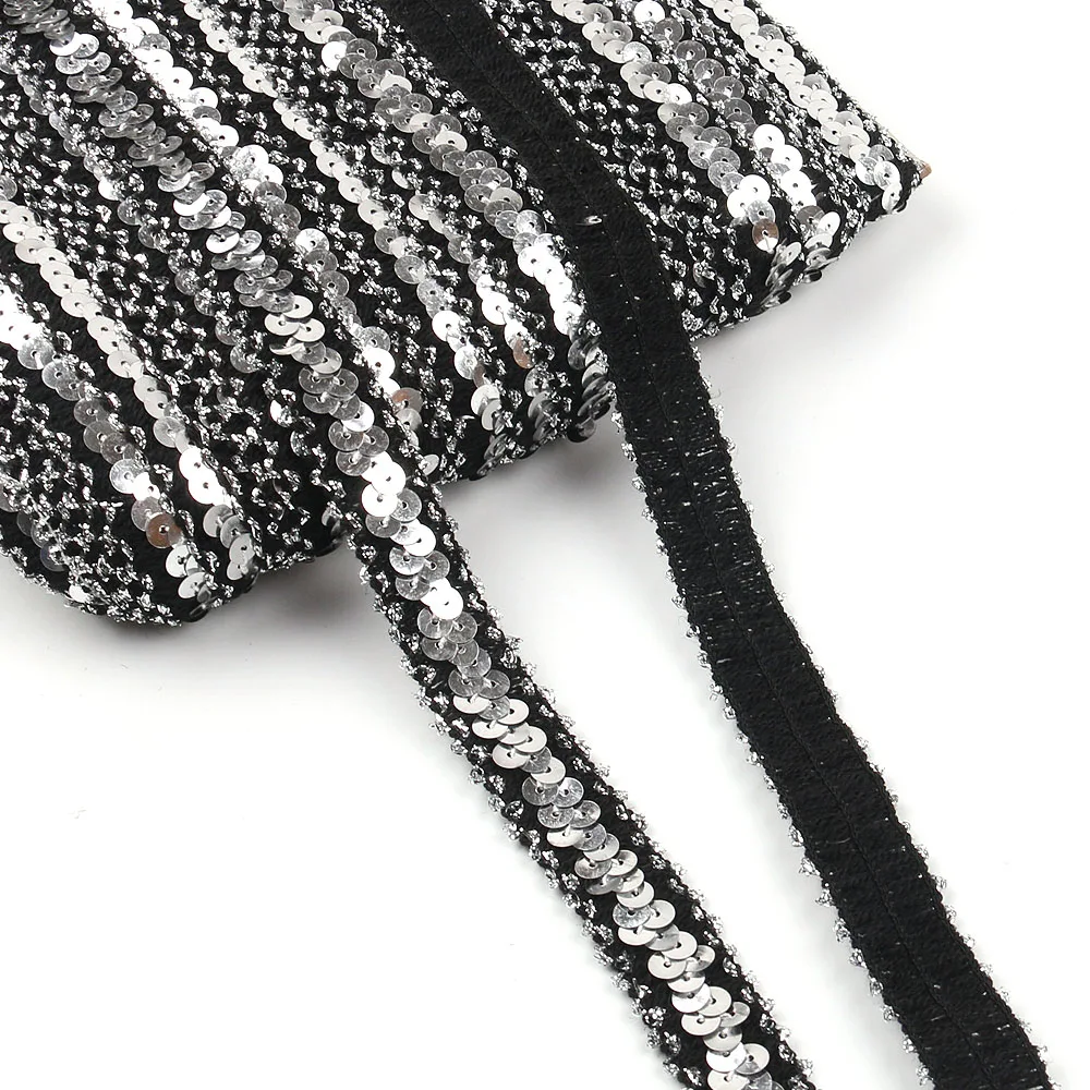 5 ярдов эластичная лента с блестками из эластичной ткани кружевом Отделка Сетки
