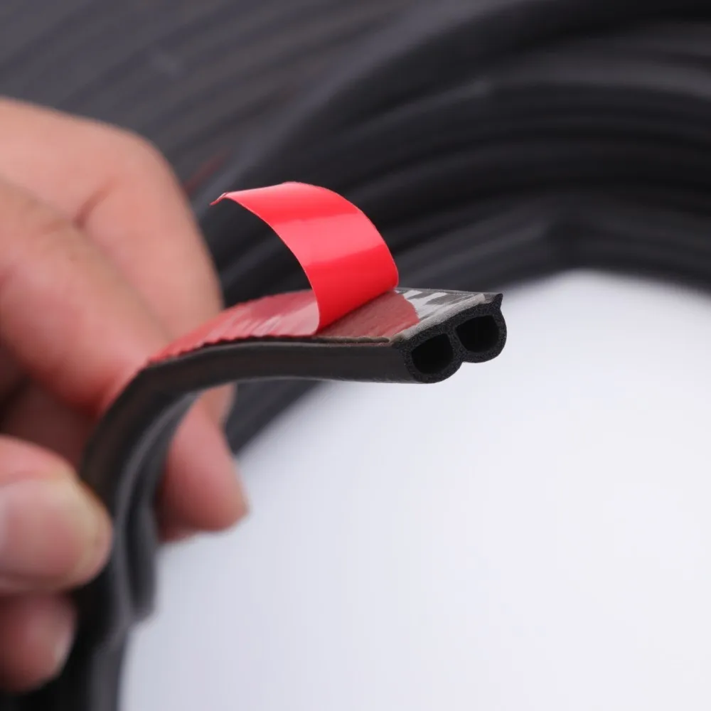 General Car Door Seal Strip For Window Noise Insulation 5M B Type Weatherstrip Rubber Interior Accessories | Автомобили и