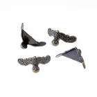 Бесплатная доставка, 10 шт., Подарочная коробка для ювелирных изделий, деревянный ящик, декоративные металлические ножки, защита углов 26x19 мм (3 цвета)