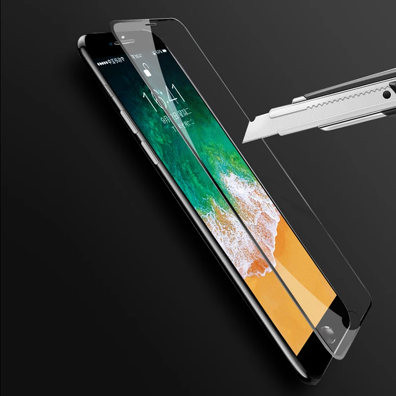 10D полное покрытие Защитное стекло для iPhone 6 стекло для iPhone 7 стекло 8 6s Plus 9 H закаленное стекло для iPhone X защита экрана