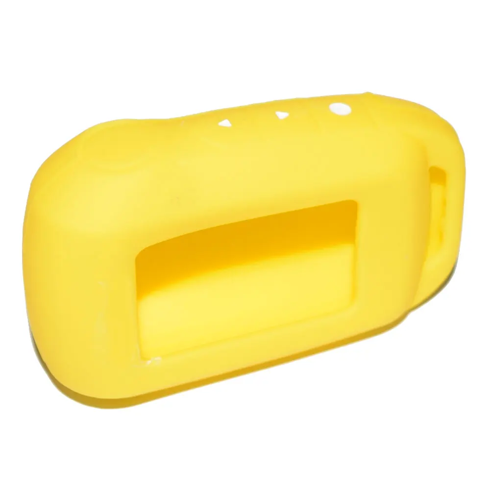Yellow Силиконовый чехол для ключей от машины для Starline A92 A62 A64 A95 A94 V62 двухсторонняя Автомобильная сигнализация ЖК-пульт дистанционного управления брелок защитная сумка - Название цвета: Yellow