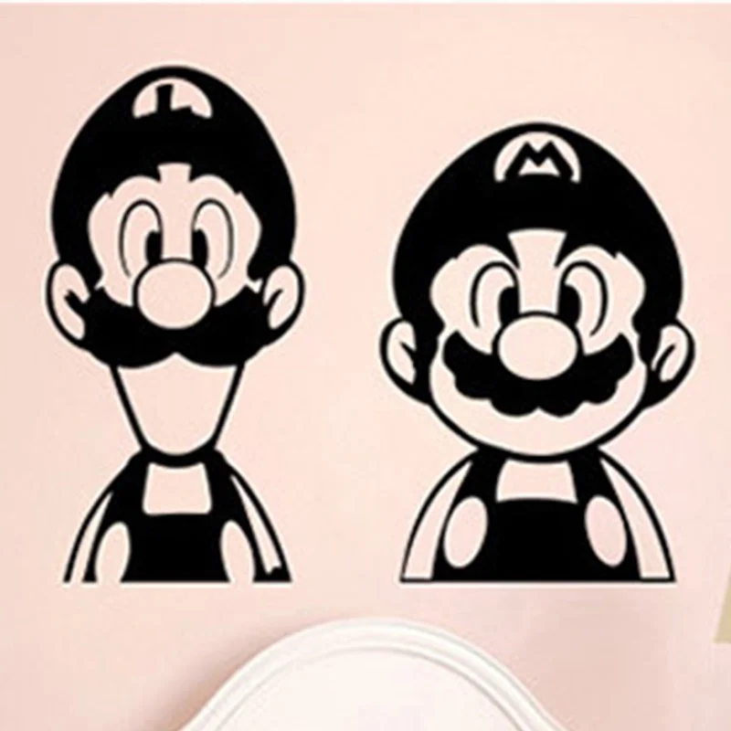 

Super Mario and Luigi wall stickers mural for kids - Vinyl Wall Decal Sticker Super Mario