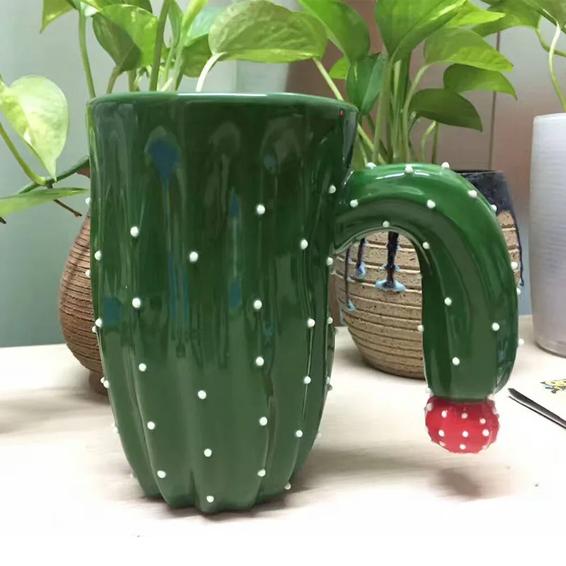 3D Керамическая Кружка С КАКТУСОМ забавная кружка для чая молока кофе Офисная