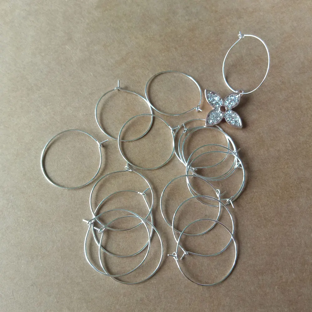 1000 шт Круглые Серьги-обруч большие серьги-кольца гладкие серьги простой Стиль