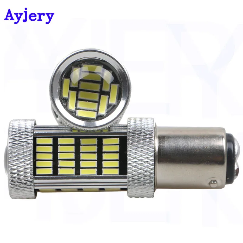 AYJERY 30 шт. 1156 BA15S 2835 66 SMD светодиодные лампы сигнальные тормозные огни 1157 BAY15D P21/5 Вт 12