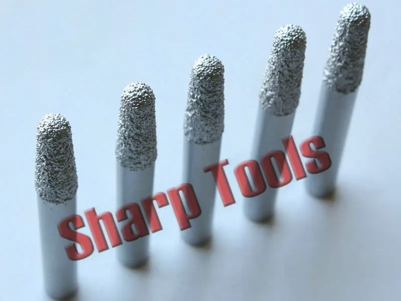 Набор фрез для гравировки с ЧПУ Алмазные биты 3D Гравировки Камня 10 х8х30 мм Длина 90