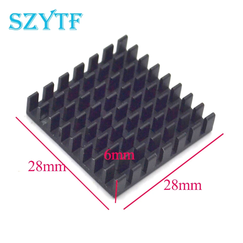 5 шт. радиатор 28*28*6 мм (черный слот) Высококачественный радиатор|heat sink|heat sink