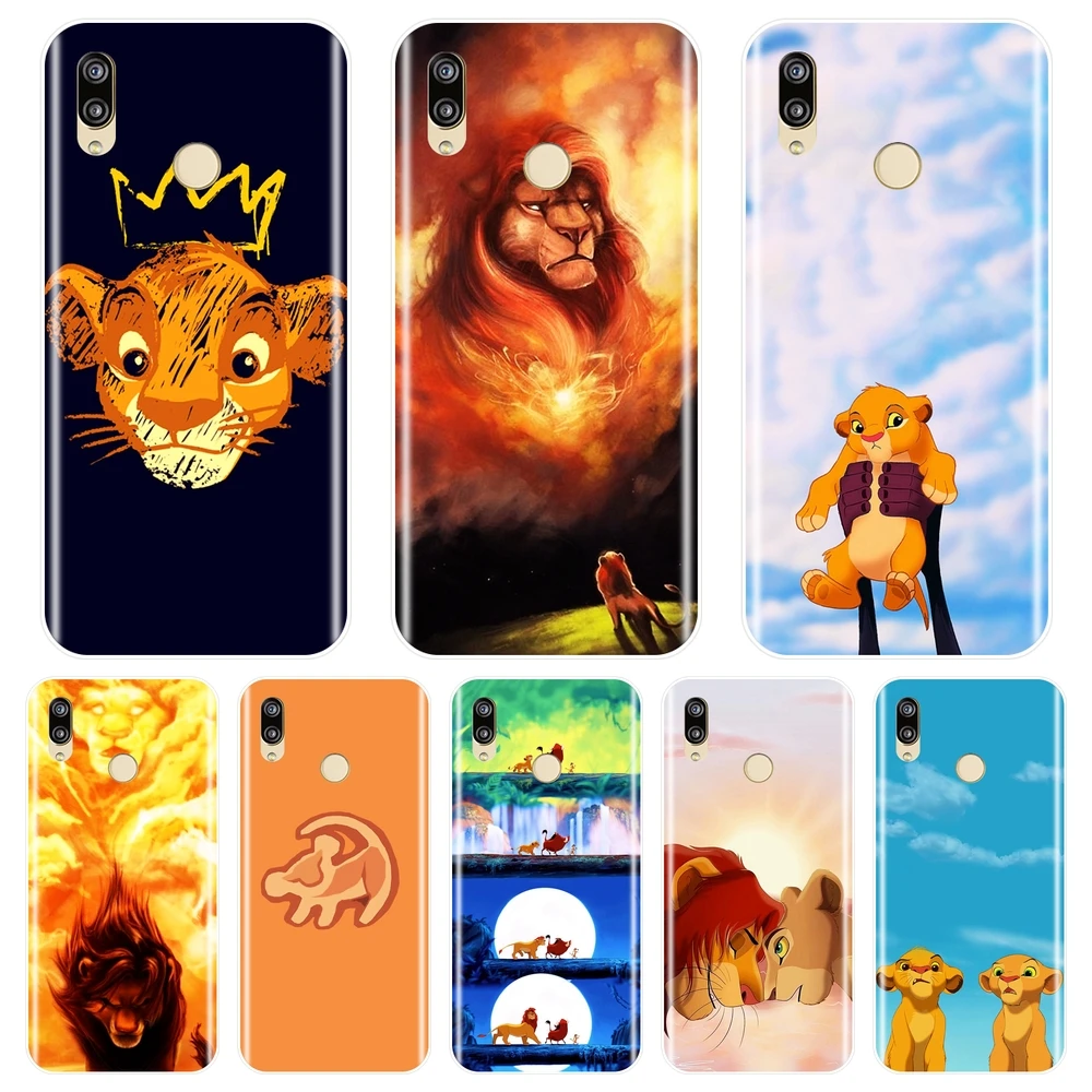 ТПУ чехол для телефона силиконовый Huawei P9 Lite Mini P10 Plus P20 Pro P Smart Lion King задняя крышка P8