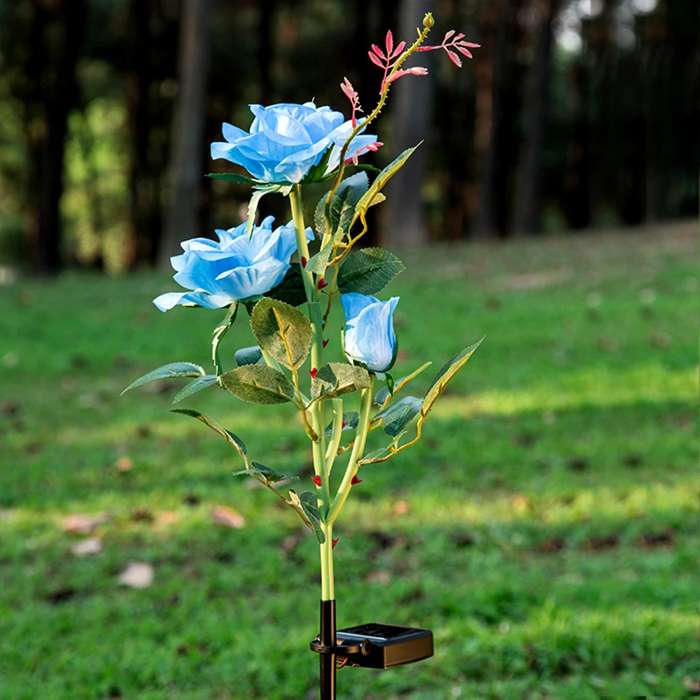 Открытый солнечной энергии 3 Светодиодный свет цветок лампы для Двор Сад Путь