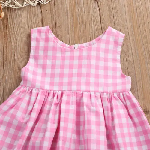 Нарядное платье без рукавов для новорожденных и маленьких девочек летние платья