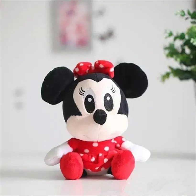 Minnie 20 cm Disney Микки Мышь Минни-Маус Мягкая Плюшевая Кукла игрушки Животные стежка Виньи медведя из мультфильма, подарки на день рождения - Цвет: Minnie 20 cm