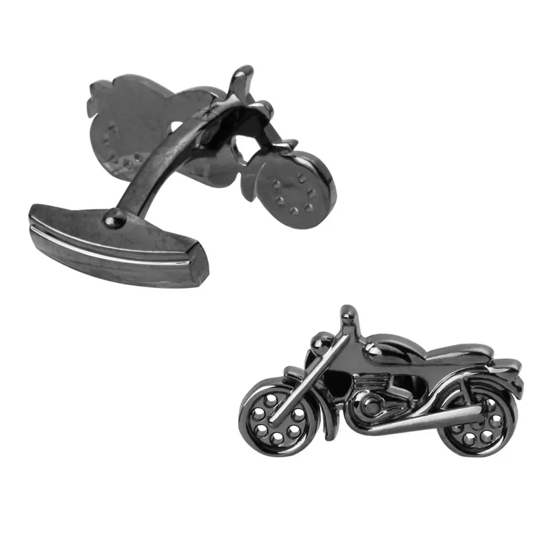 

Fashion men's jewelry French cuffs cufflinks transport black motorcycle cufflinks 3 pair pack sale