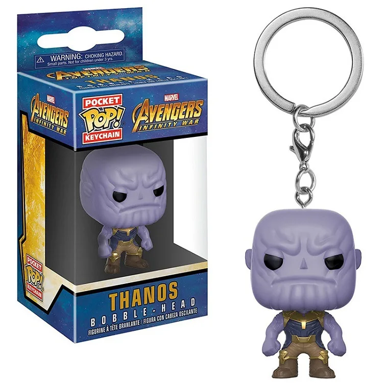 FUNKO POP игрушка Марвел История 4 Стэн ли Сейлор Мун Аладдин Карманный Брелок странные вещи фигурка игрушки для детей подарок - Цвет: thanos