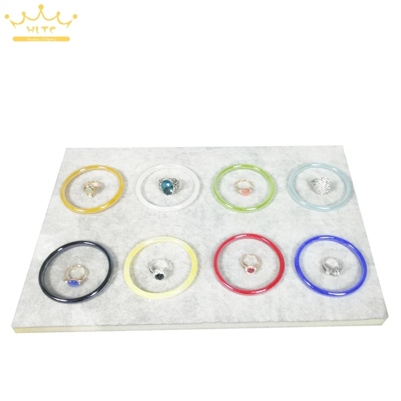 

Jewelry Tray Inserts Liners Grey/Black Velvet Ring Bracelet Showed Jewellery Display Foam 33.5*22.5cm