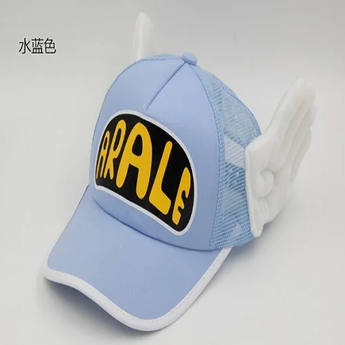 Аниме-шляпа, косплей, дышащая шапка с сеткой, шапки Dr. Slump Arale Angel Wings, летняя красочная сетчатая бейсболка, регулируемая