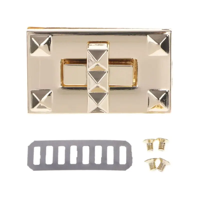 NoEnName_Null High Quality Metal Lock Twist Clasp Turn Locks for DIY Handbag Shoulder Craft Bag Purse Hardware