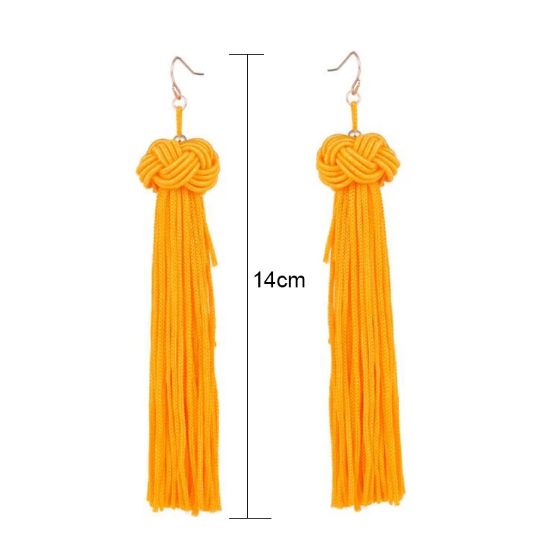 Женские серьги ручной работы длинные кисточки в богемном стиле Европейский