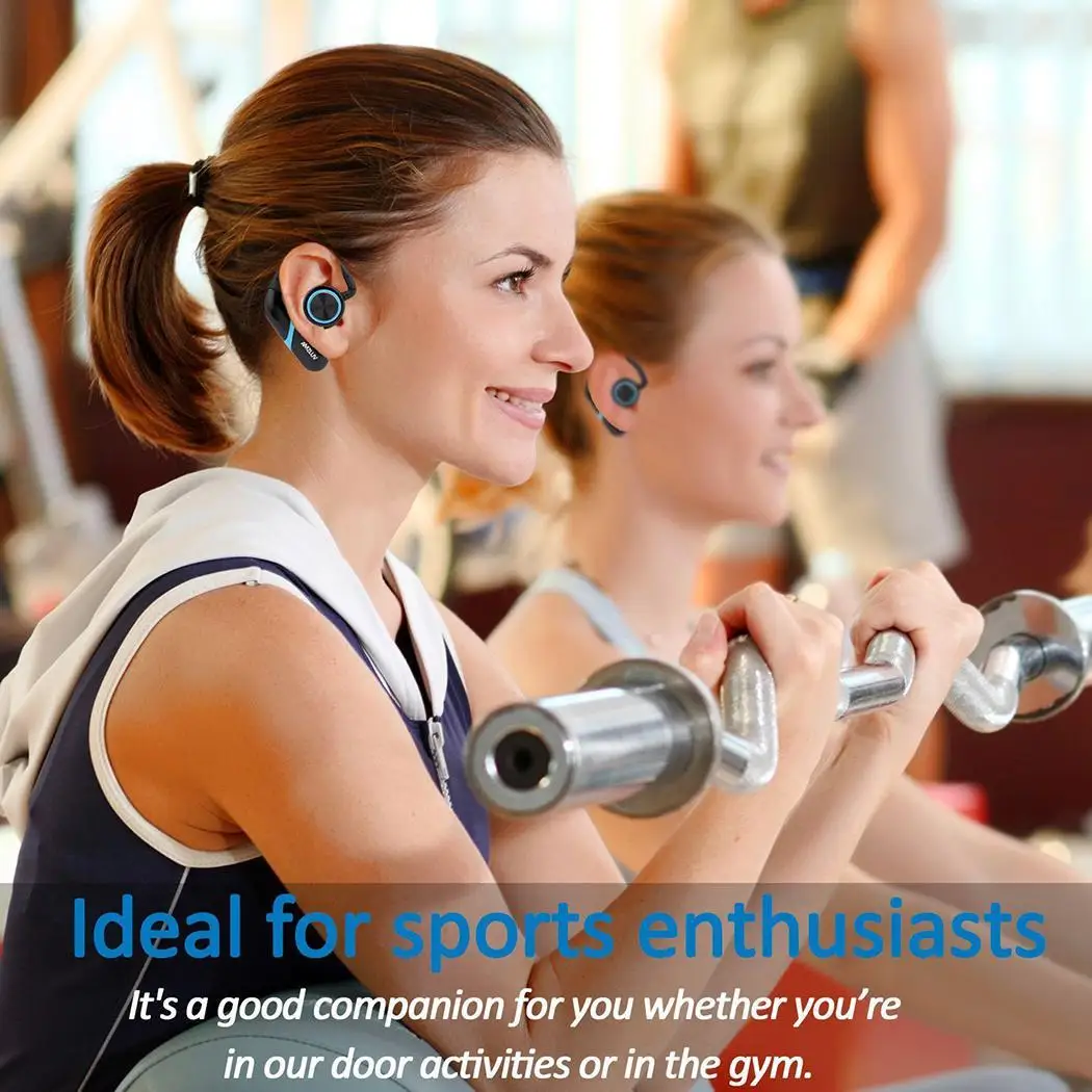 Бизнес Bluetooth гарнитура CVC шумоподавление крючок для сережки наушники IPX6