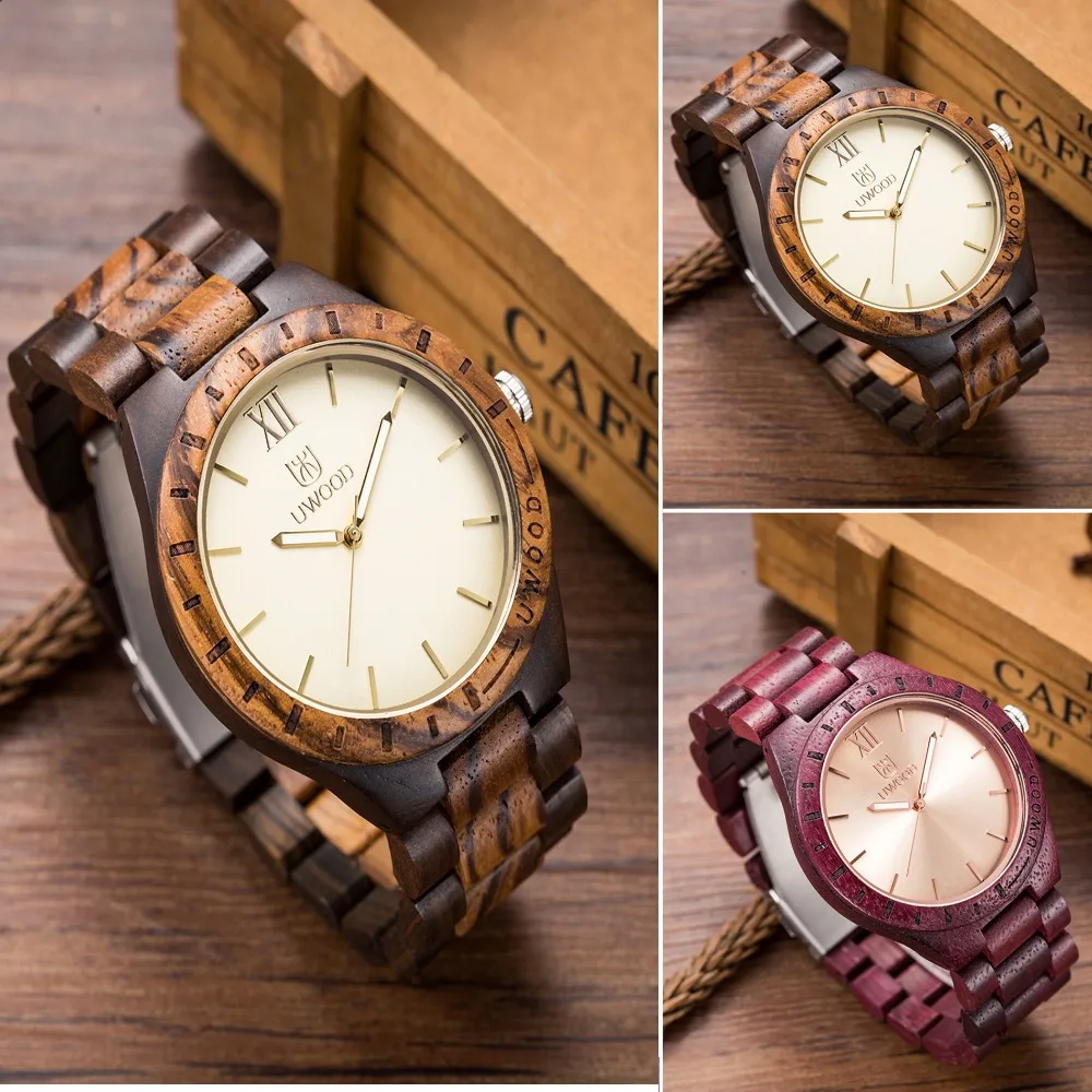 Новинка 2018 аналоговые часы из натурального дерева UWOOD японские кварцевые MIYOTA
