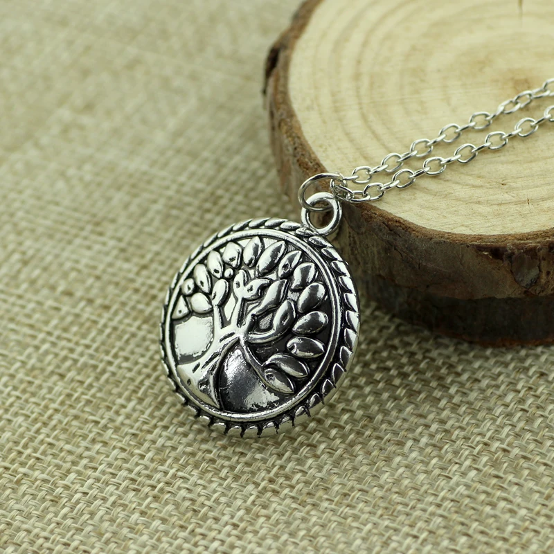 Новый Древо жизни кулон Цепочки и ожерелья Винтаж бронзовый живопись Для мужчин