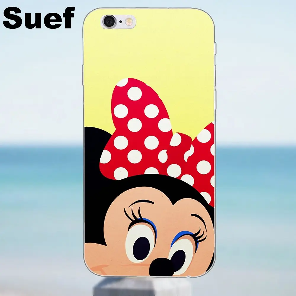 Для iPhone X 4 4S 5 5S 5C SE 6 6S 7 8 Plus Galaxy J1 J3 J5 J7 A3 A5 2016 2017 TPU чехол для телефона Coque Minnie Mouse Red Hearts