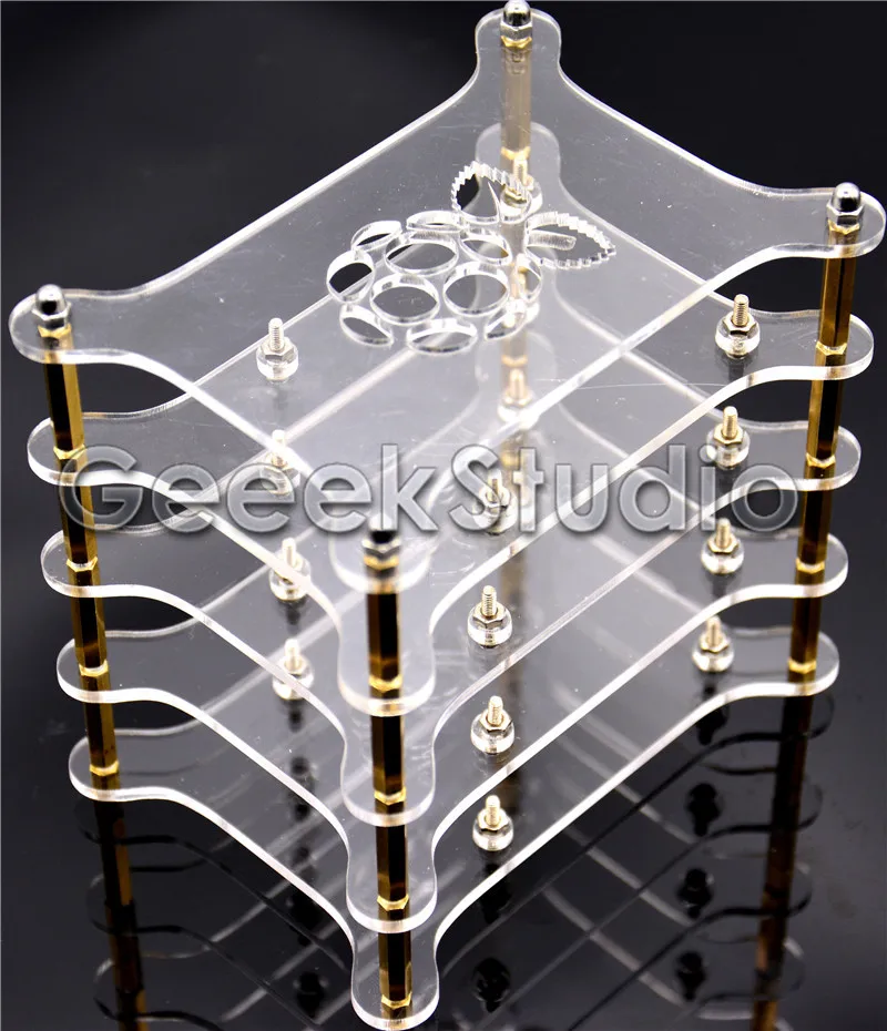 Чехол для Raspberry Pi 2 / 3 Model B четыре слоя акрилового корпуса|layer| |