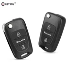 Сменный Автомобильный складной ключ KEYYOU с 3 кнопками, пустой корпус дистанционного управления для Hyundai Solaris
