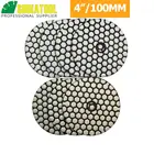 SHDIATOOL 7 шт. 4 дюйма B Сухие алмазные полировочные колодки или 7 шт. Dia100MM полимерные бонды гибкий шлифовальный диск и 1 шт. Задняя панель для камня
