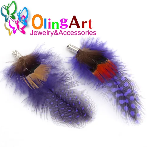 OlingArt, цветные серьги с натуральным жемчугом, перьями, кисточками, 10 шт., 7 см, женские серьги, браслет, колье, сделай сам, ювелирное изделие, брелок, подвески - Цвет: ZZ 10PCS 7CM 007