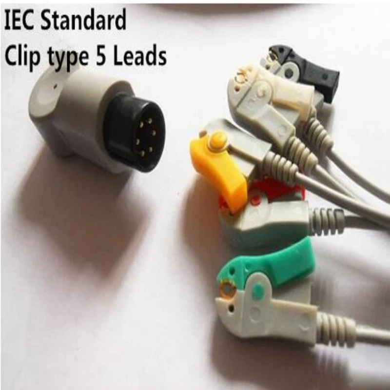 Бесплатная доставка один кусок ECG Leadwire 5 проводов для Mindray Goldway Edan использование