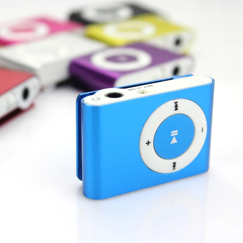 Спорт 3.5 мм Мини MP3 Плееры Micro USB Металл Клип Поддержка Tf-карты Слот Цифровой